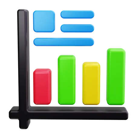 Bar Graph  3D Icon