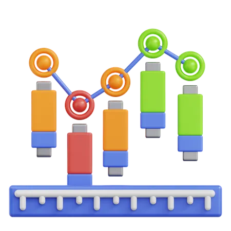 Bar Graph  3D Icon