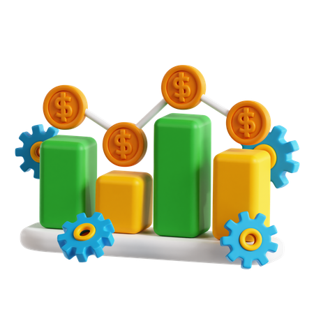 Bar graph  3D Icon
