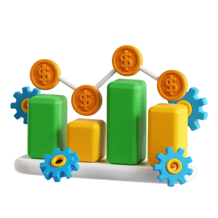 Bar graph  3D Icon