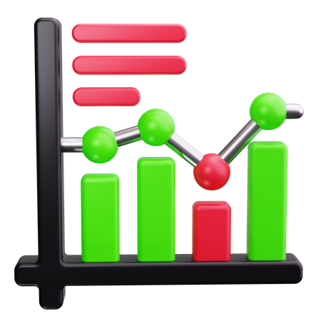 Bar Graph  3D Icon