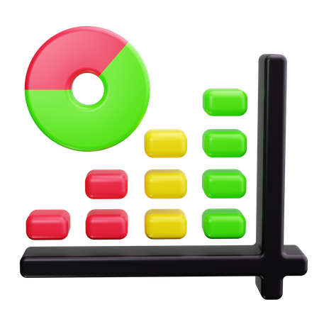 Bar Graph  3D Icon