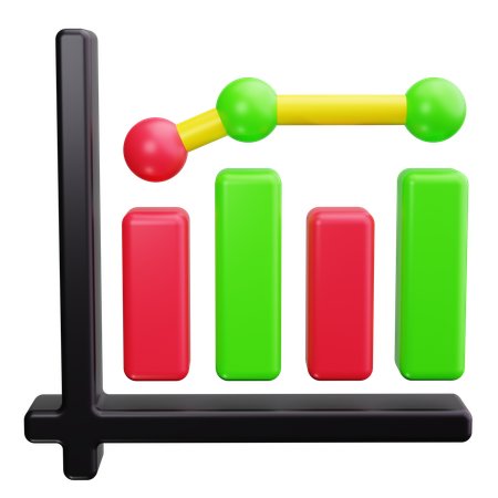 Bar Graph  3D Icon