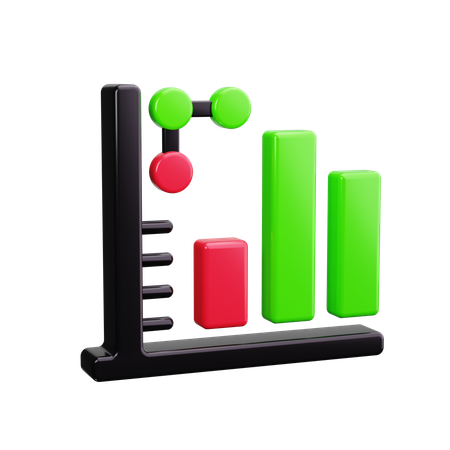 Bar Graph  3D Icon