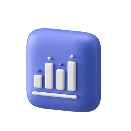Bar Graph  3D Icon
