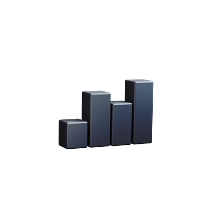 Bar graph  3D Illustration