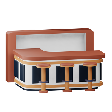 Bar Table  3D Icon