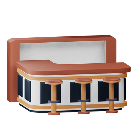 Bar Table  3D Icon