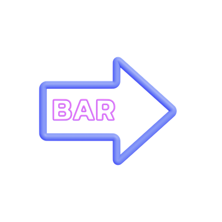 Bar Zeichen Pfeil  3D Icon