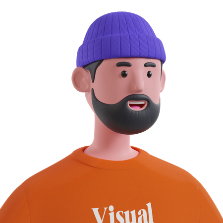 Barba adulto  3D Icon