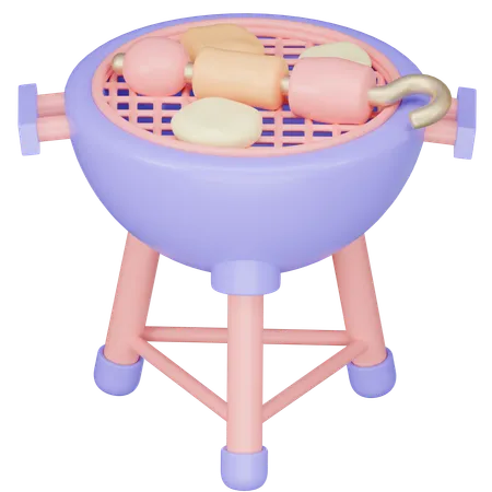 Parrilla de barbacoa  3D Icon