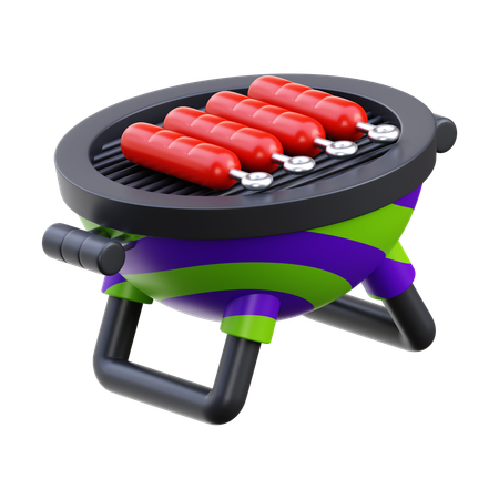 Parrilla de barbacoa  3D Icon