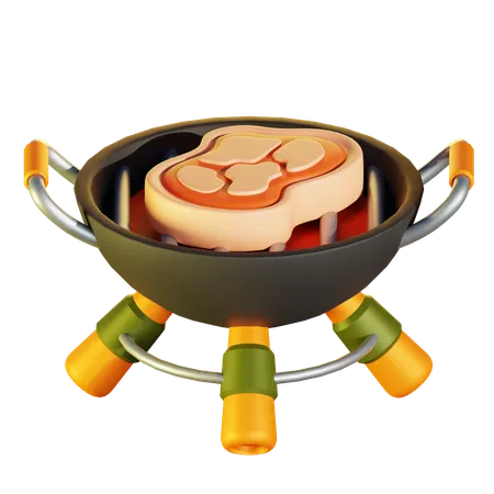 Parrilla de barbacoa  3D Icon