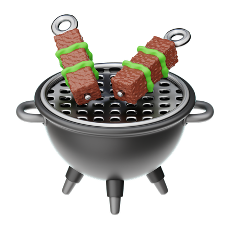 Parrilla de barbacoa  3D Icon