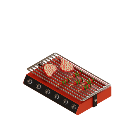 Parrilla de barbacoa  3D Illustration