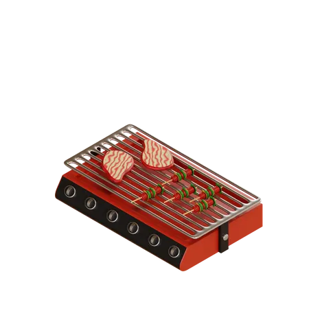 Parrilla de barbacoa  3D Illustration