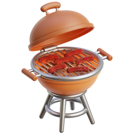 Parrilla de barbacoa  3D Icon