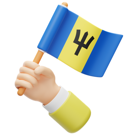 Barbados-Flagge  3D Icon