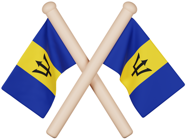 Barbados-Flagge  3D Icon