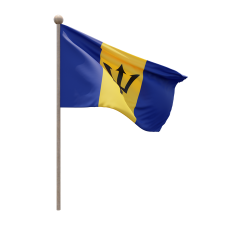 Barbados Flagpole  3D Icon