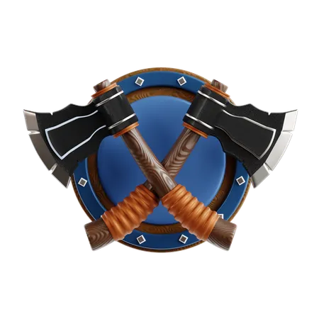 Barbarian Badges  3D Icon