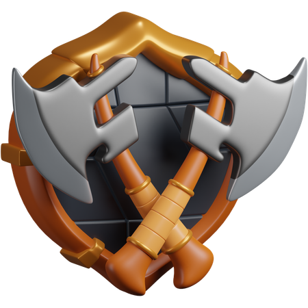 Barbarian Badges  3D Icon