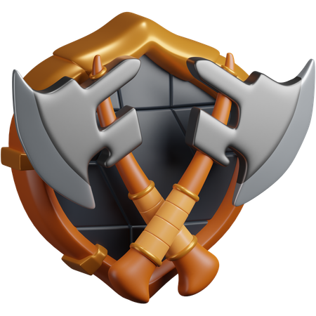 Barbarian Badges  3D Icon
