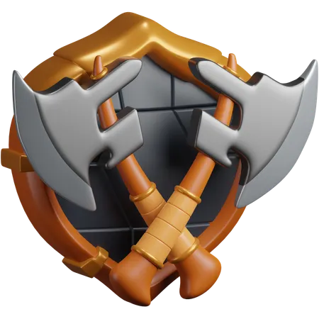 Barbarian Badges  3D Icon