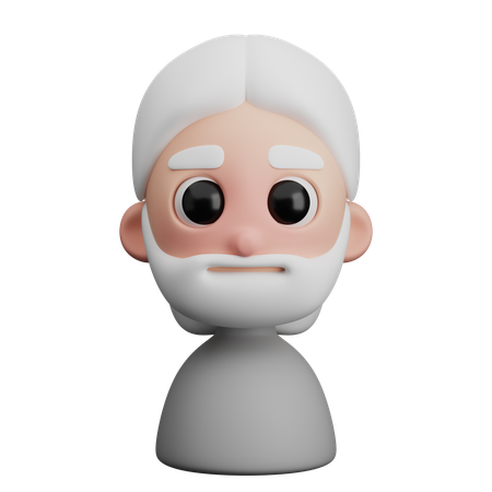 Homme à barbe  3D Icon