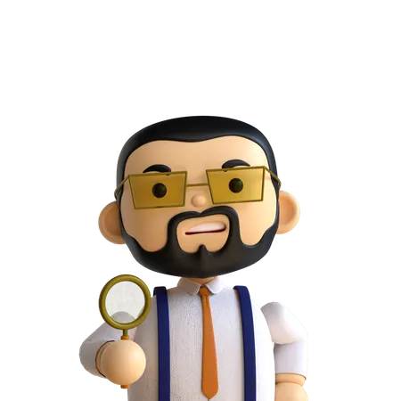 Homme à barbe  3D Icon