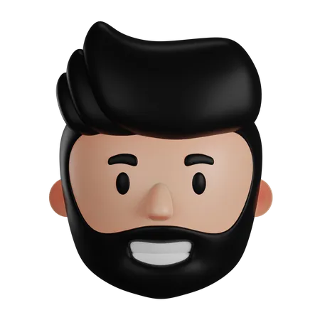 Homme à barbe  3D Icon