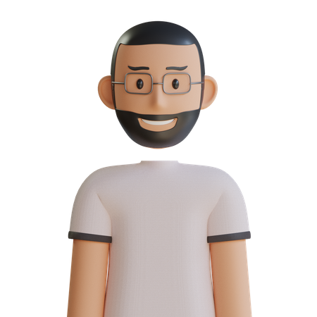 Homme à barbe  3D Icon