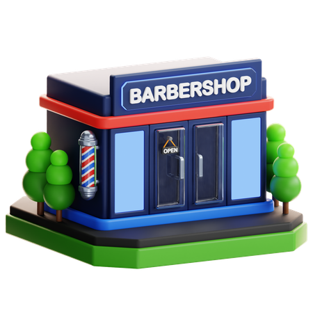 Barbearia  3D Icon