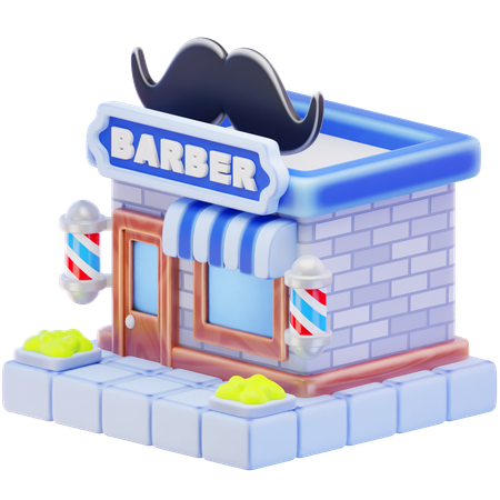 Barbearia  3D Icon