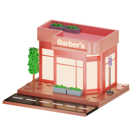 Barbearia  3D Illustration