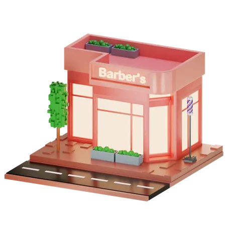 Barbearia  3D Illustration