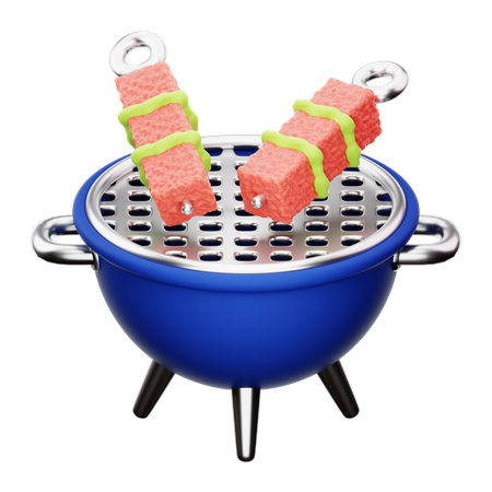 Un barbecue  3D Icon