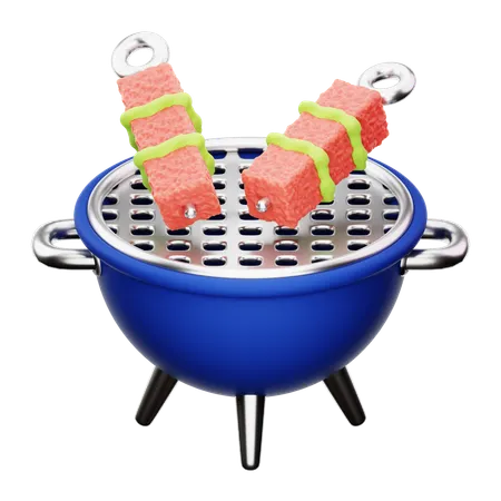 Un barbecue  3D Icon