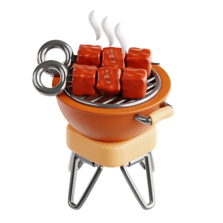 Un barbecue  3D Icon
