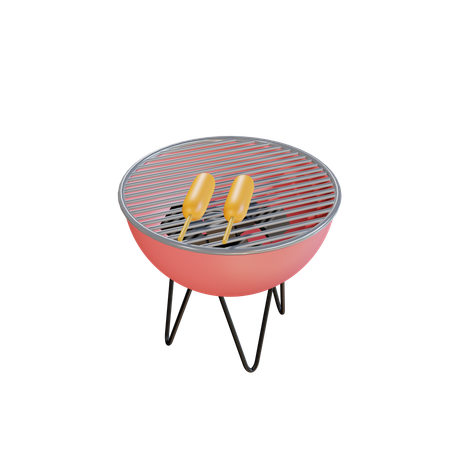 Un barbecue  3D Icon