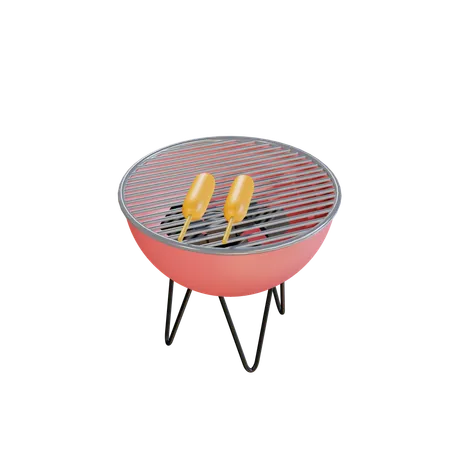 Un barbecue  3D Icon