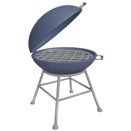 Barbecue Grill Rendering With High Resolution Kitchen Appliances Illustration 3D Icon