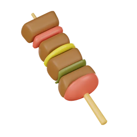 Barbecue kebab  3D Icon