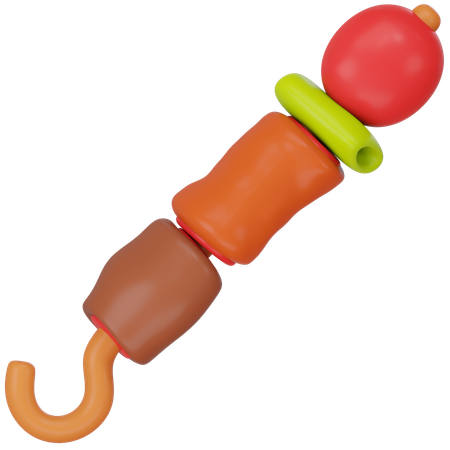 Barbecue kebab  3D Icon