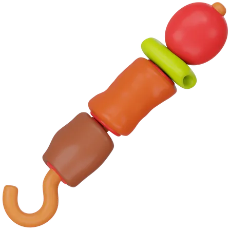 Barbecue kebab  3D Icon