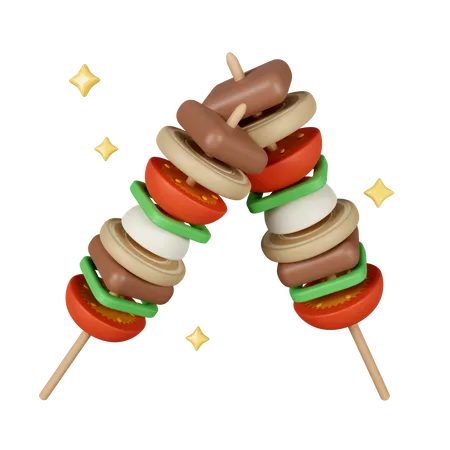 Barbecue kebab  3D Icon