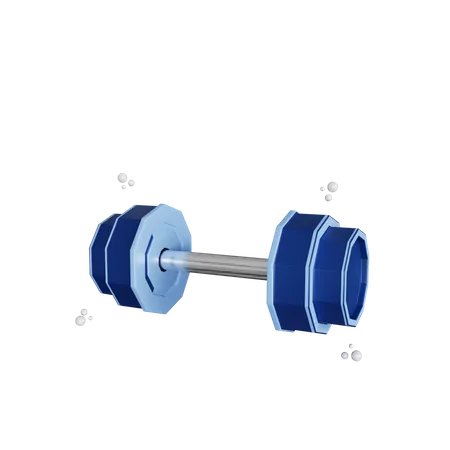3 D Rendering Barbell Isolated Object 3D Illustration