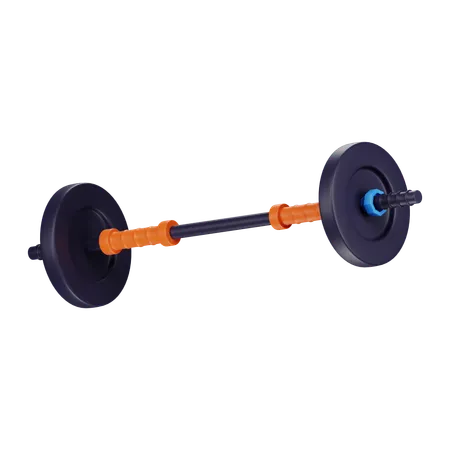 3 D Barbell Illustration 3D Icon