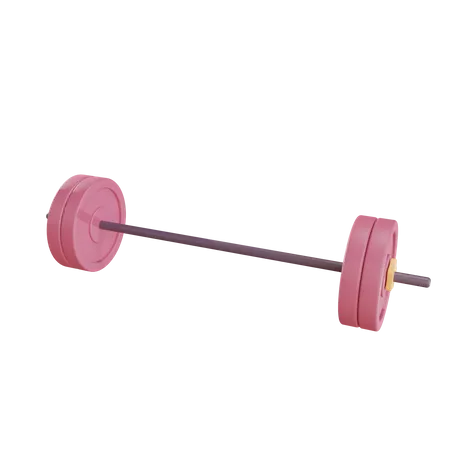 3 D Barbell Object With Transparent Background 3D Illustration