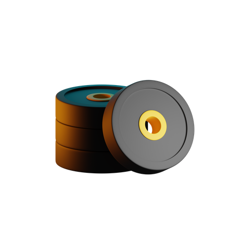 Barbell Cap  3D Icon